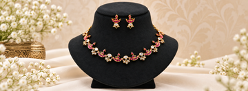 Peacock Necklace for Women – Traditional Indian Designer Peacock Jewellery for Weddings, Bridal &amp; Festive Occasions
