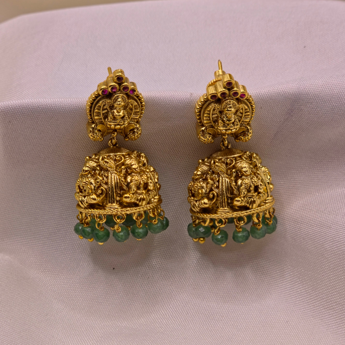 Lakshmi Temple Jhumka Earrings