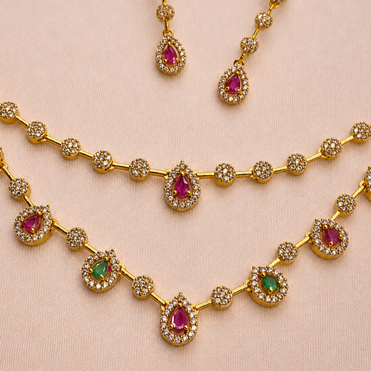 Ruby & Emerald Dual-Layer Set