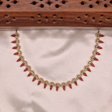 Ruby Marquise CZ Necklace Set