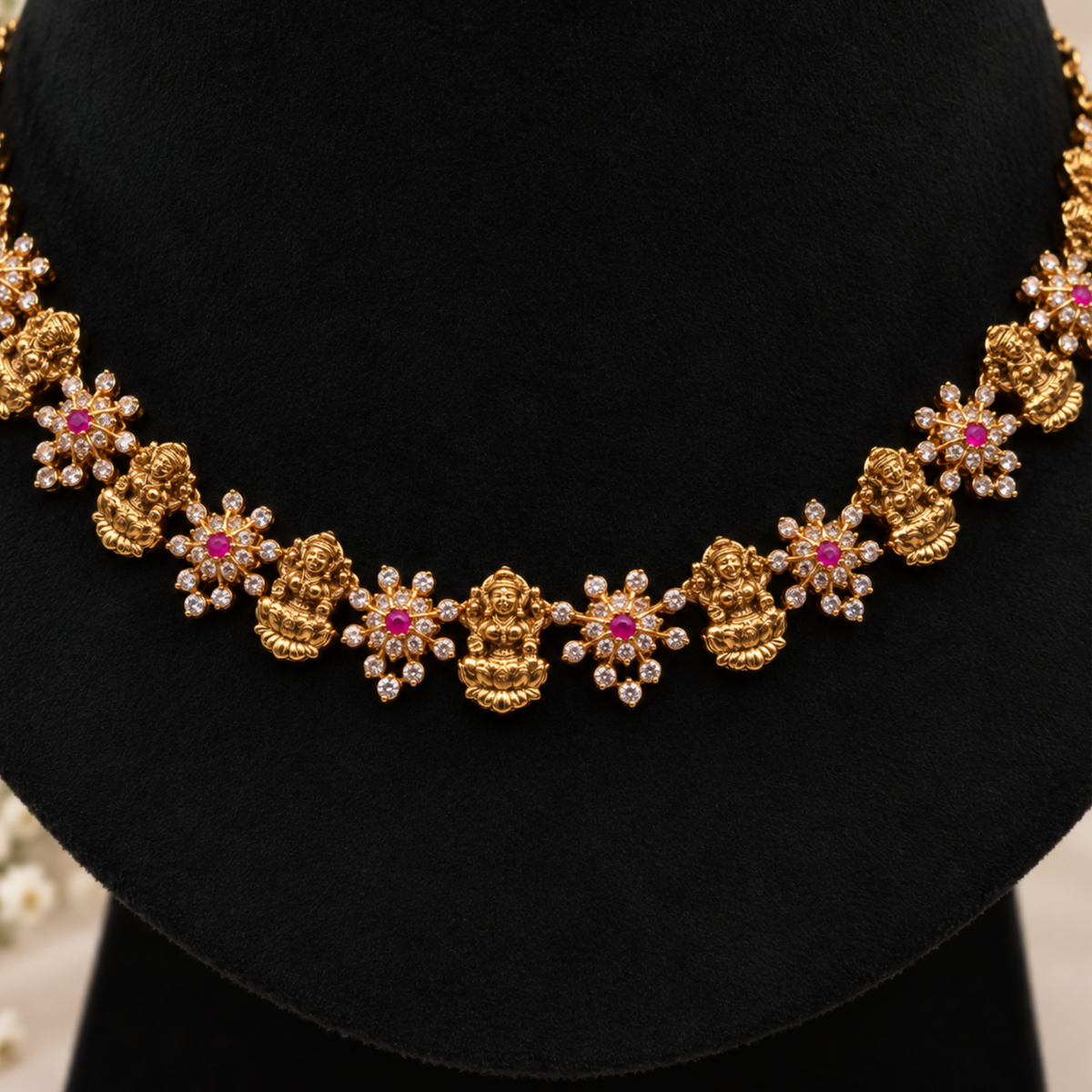 Lakshmi Floral Necklace Set