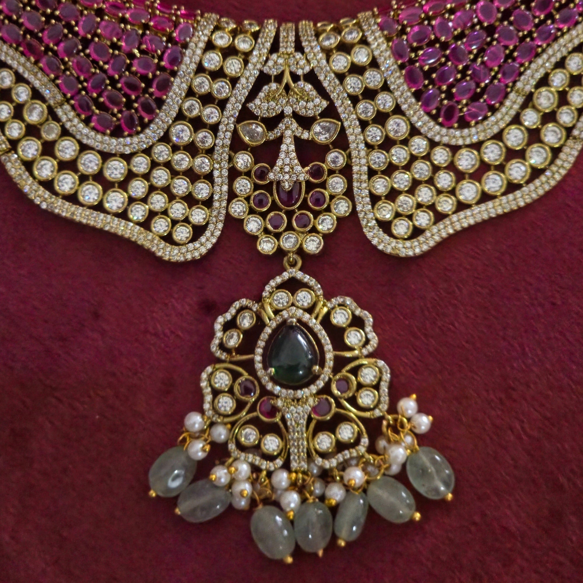 Ruby Noir Victorian Statement Choker Set