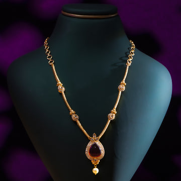 Imperial Garnet Pear-Drop Necklace