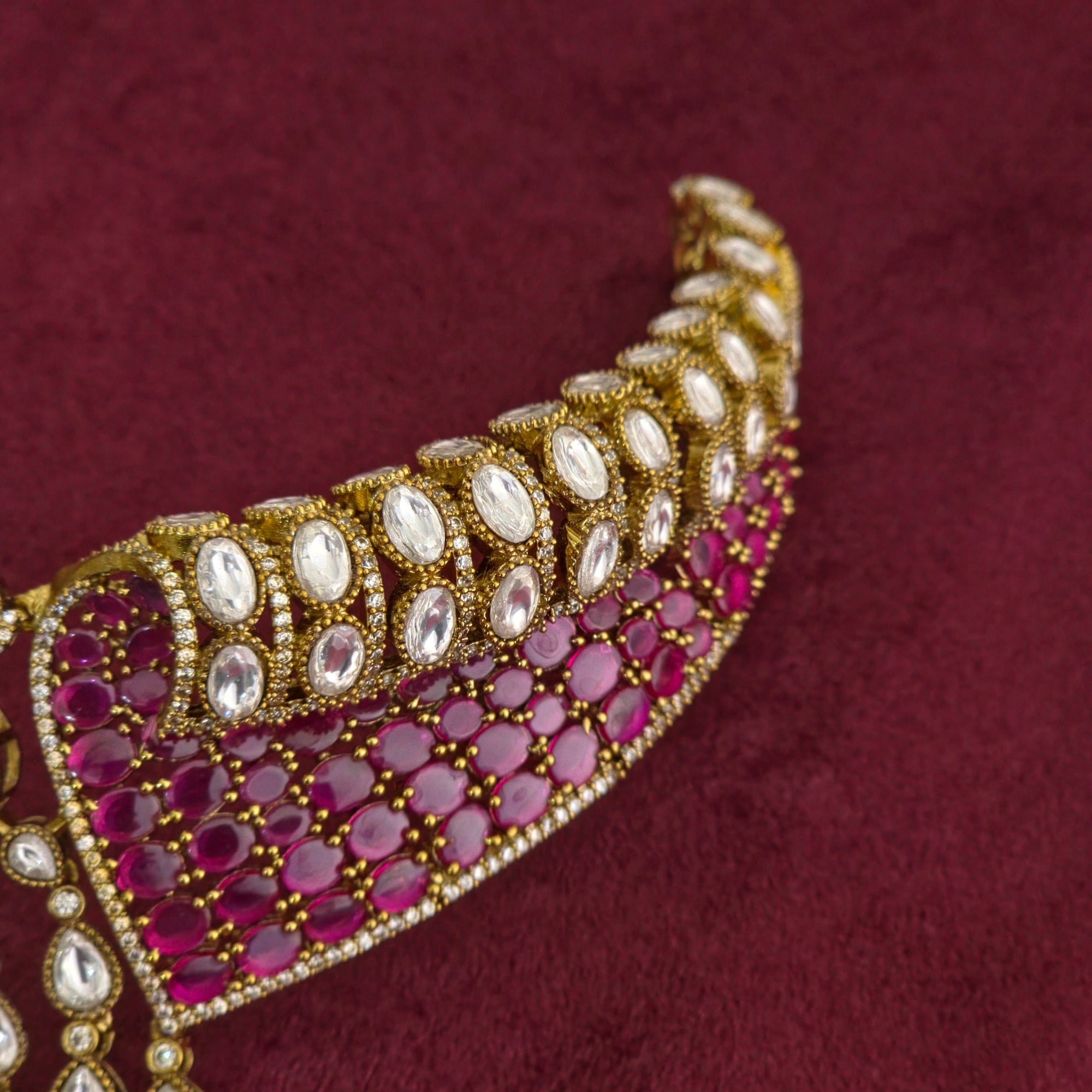 Emerald Ruby Kundan Choker Set