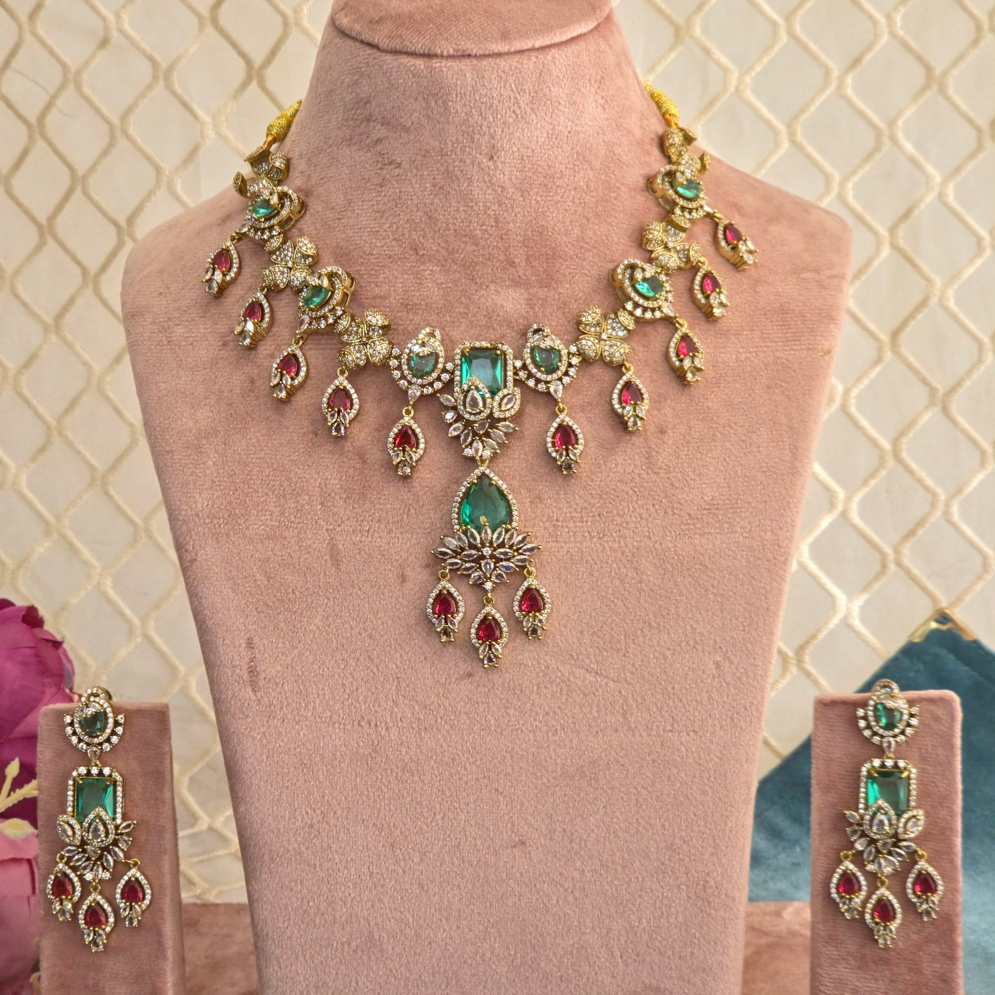 Emerald Ruby Regal CZ Set