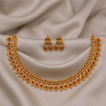 Leaf Motif Antique Choker Set