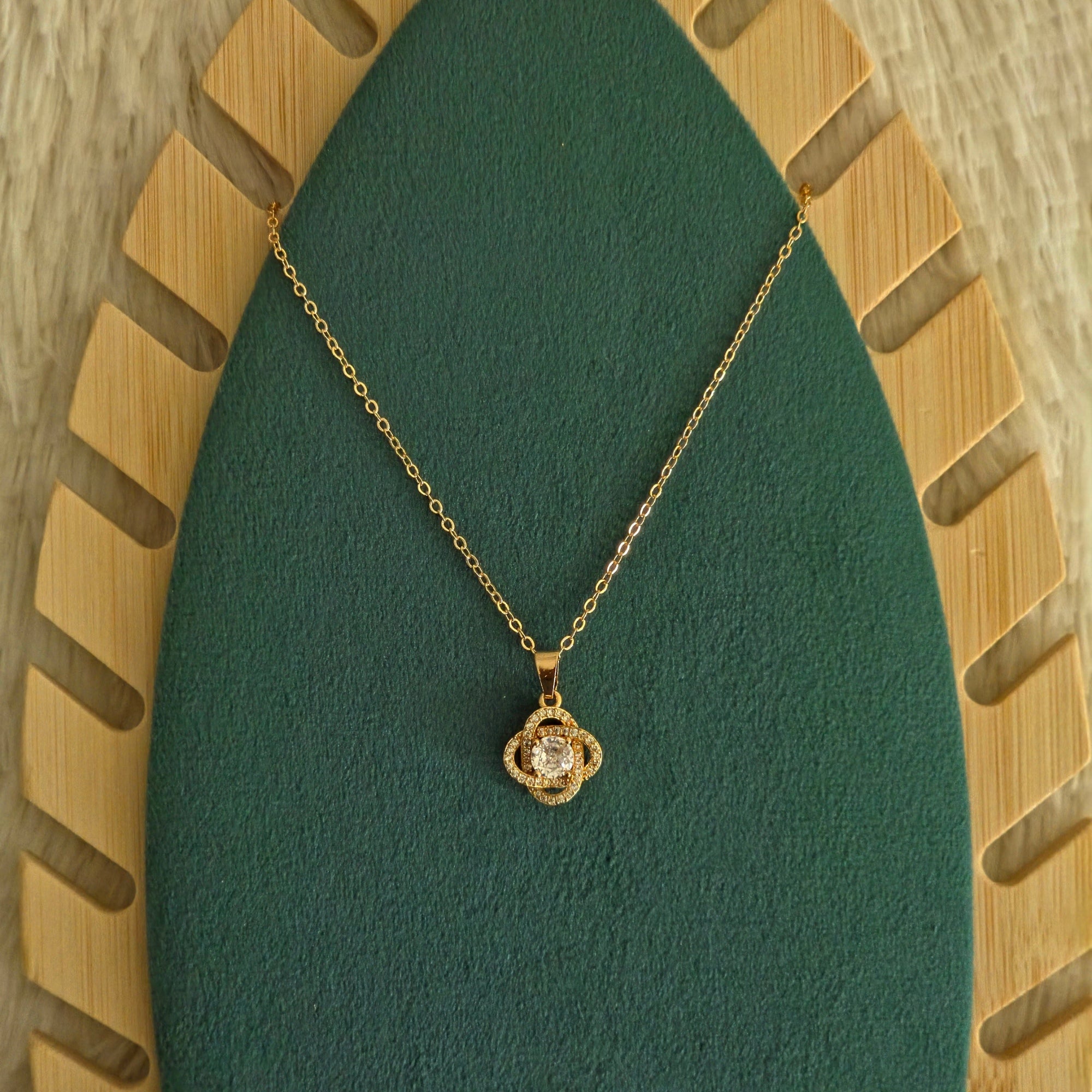 Crystal Blossom Pendant Necklace