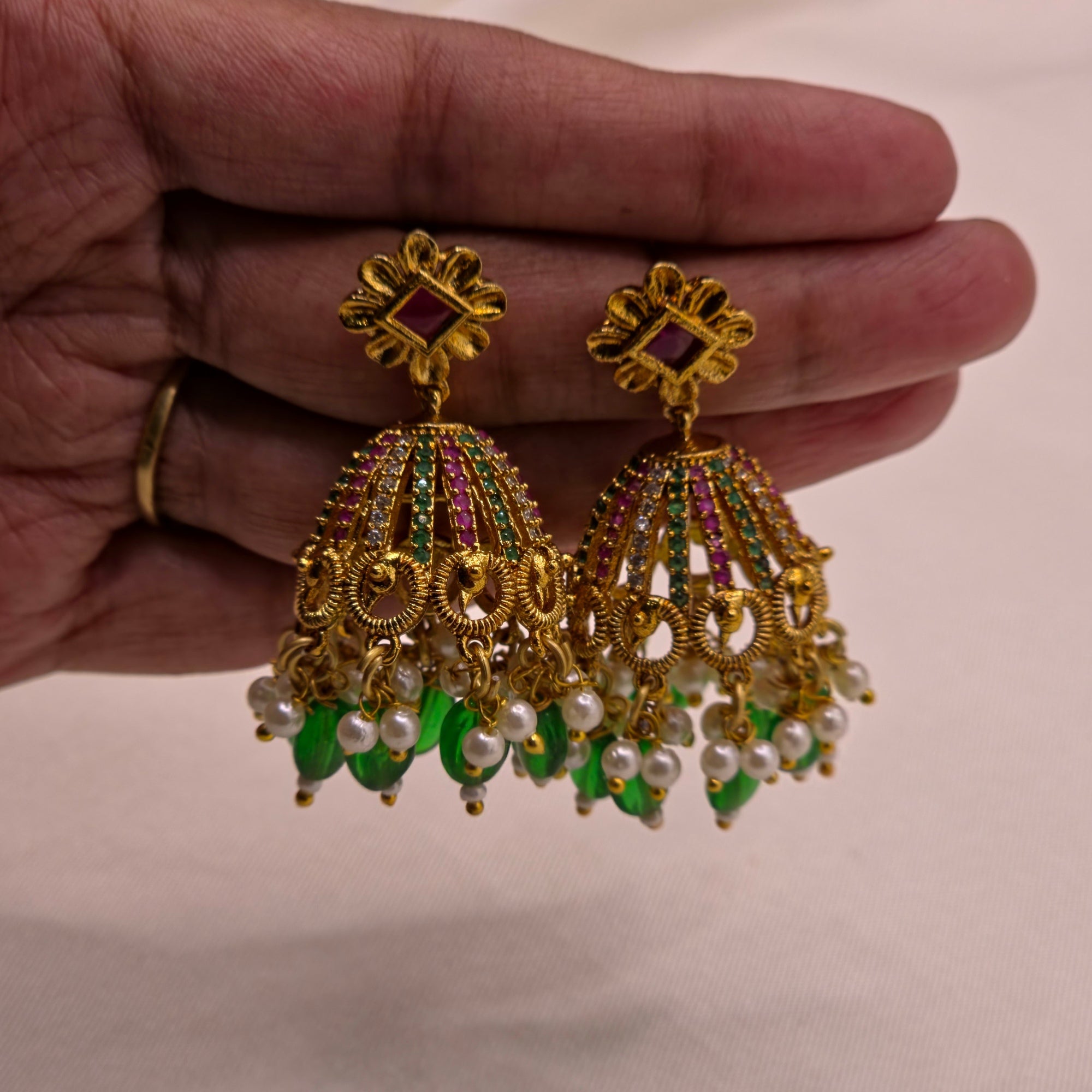 Peacock Kundan Choker Necklace Set