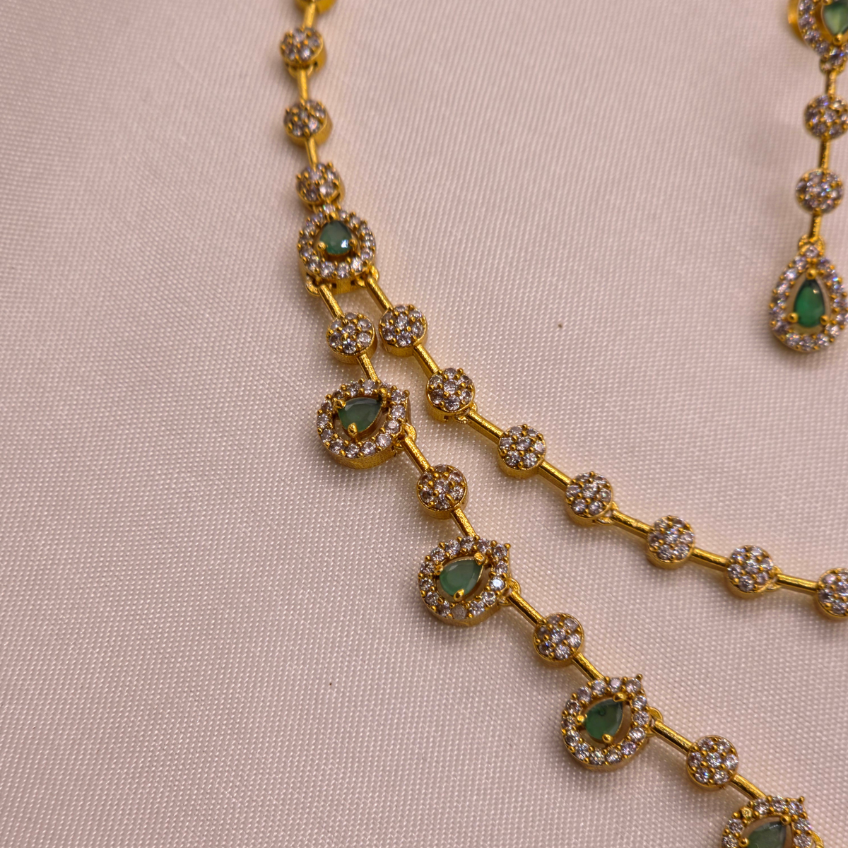 Emerald Green Layered Necklace Set