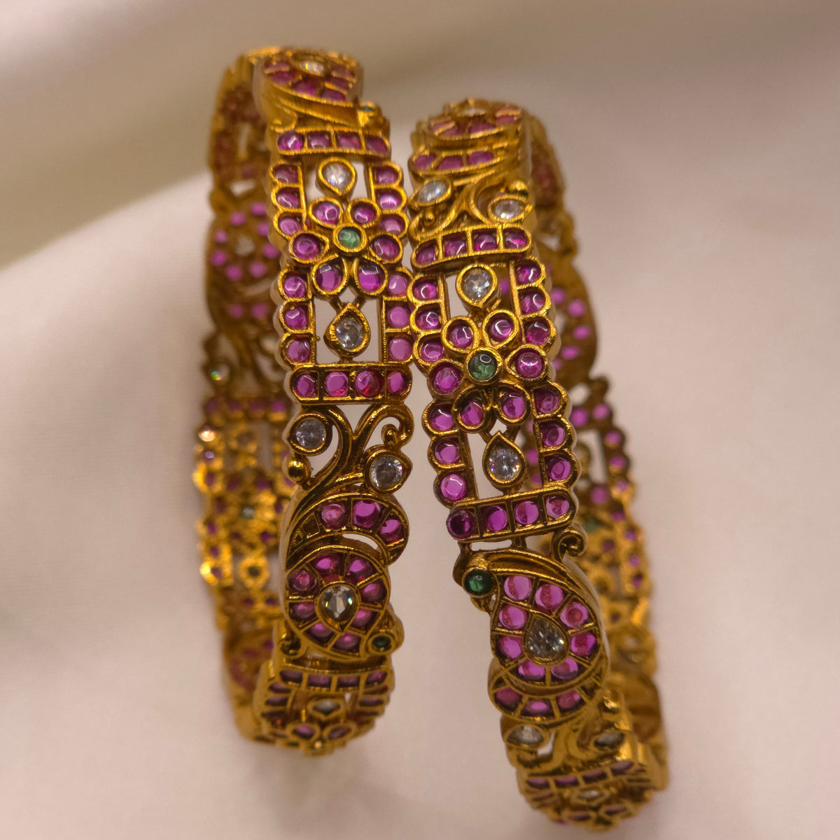 Ruby Green Designer Bangle