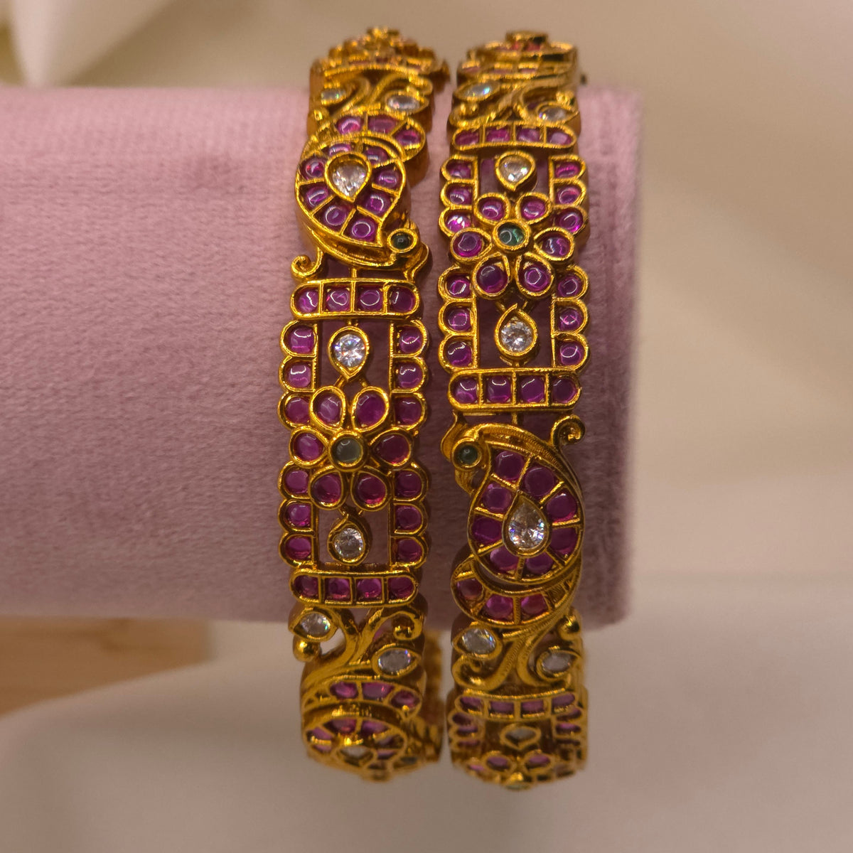 Ruby Green Designer Bangle