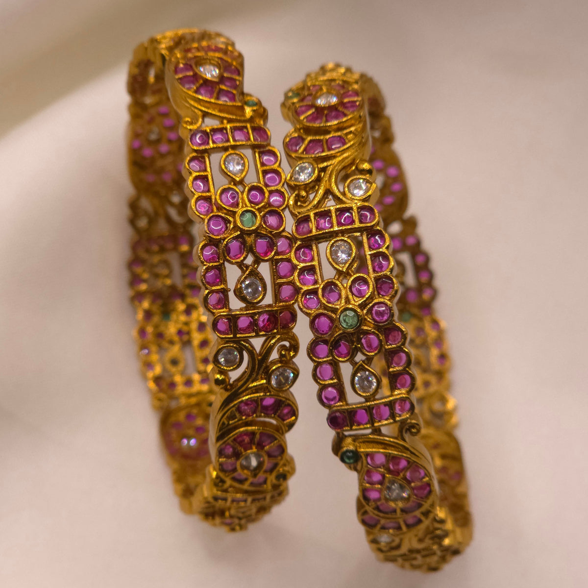 Ruby Green Designer Bangle