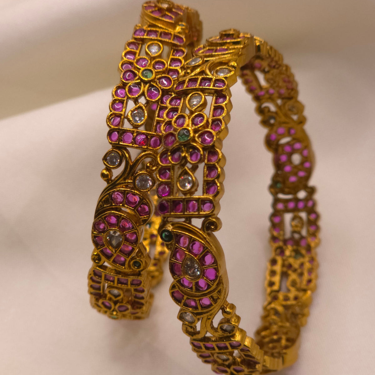 Ruby Green Designer Bangle