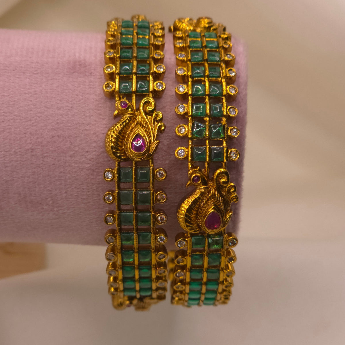 Emerald Peacock Bangle