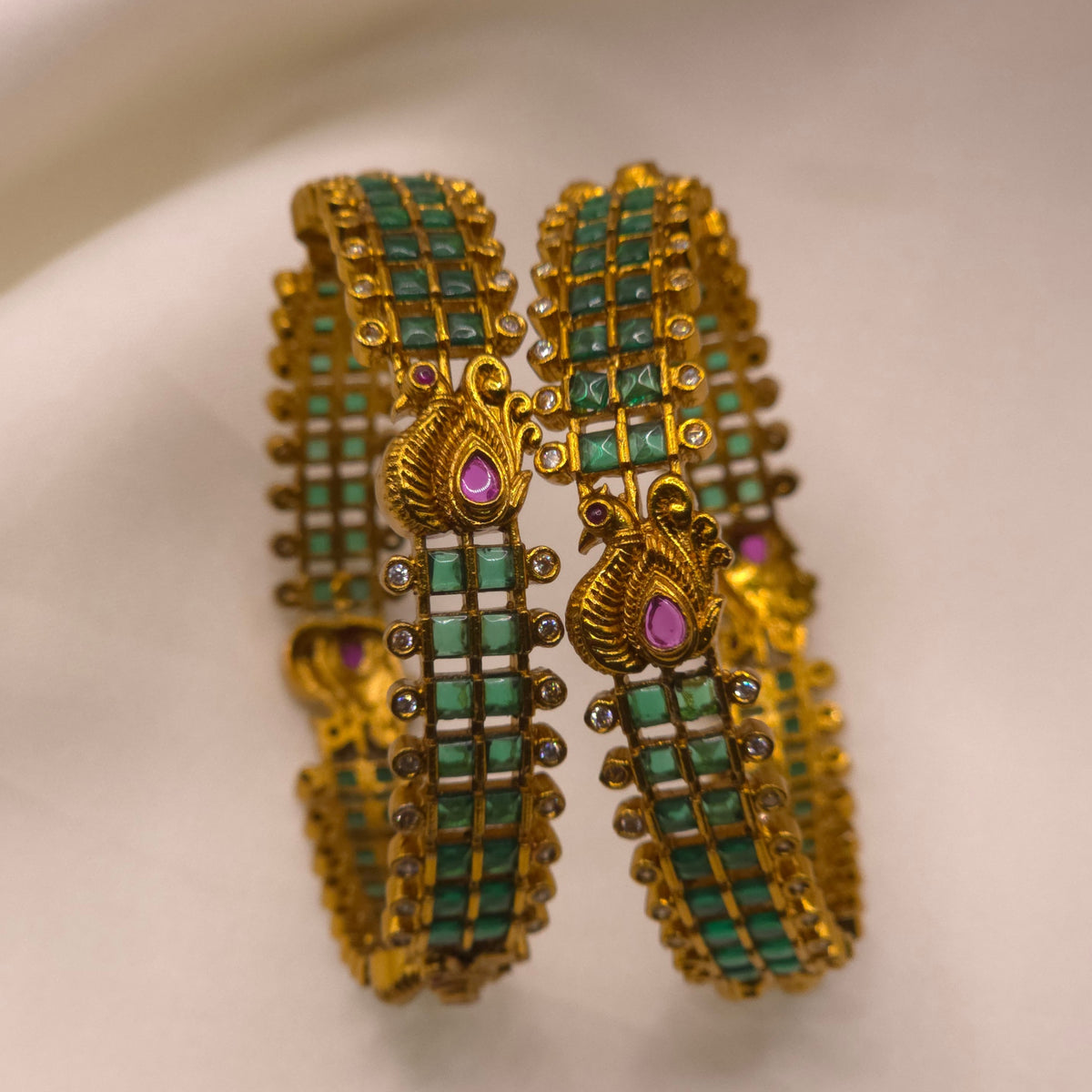 Emerald Peacock Bangle
