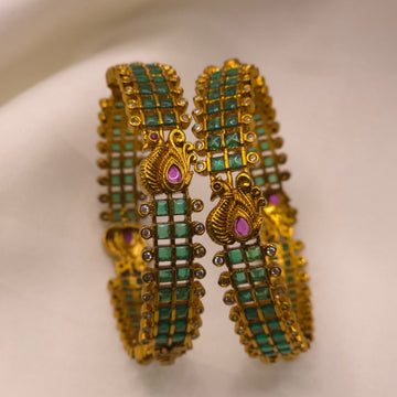 Emerald Peacock Bangle