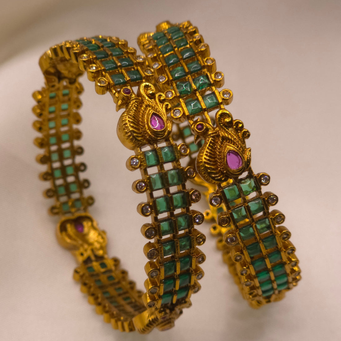 Emerald Peacock Bangle