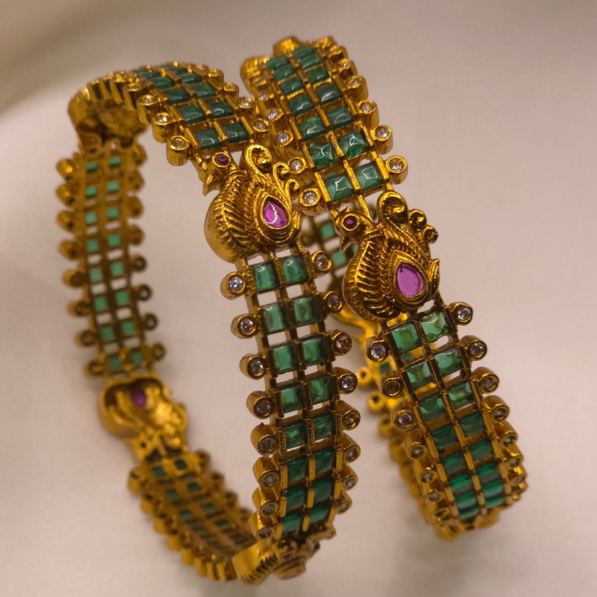 Emerald Peacock Bangle