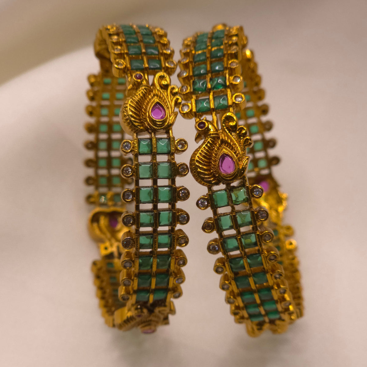 Emerald Peacock Bangle