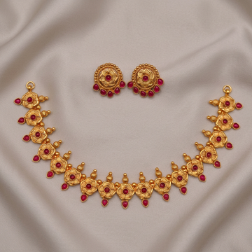 Ruby Floral Antique Choker Set