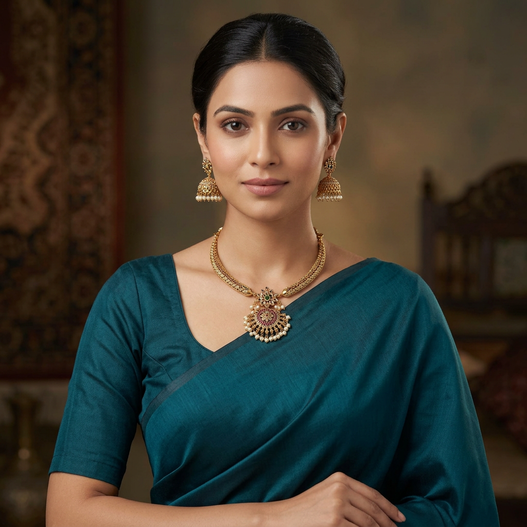 Pearl Blossom Antique Choker Set