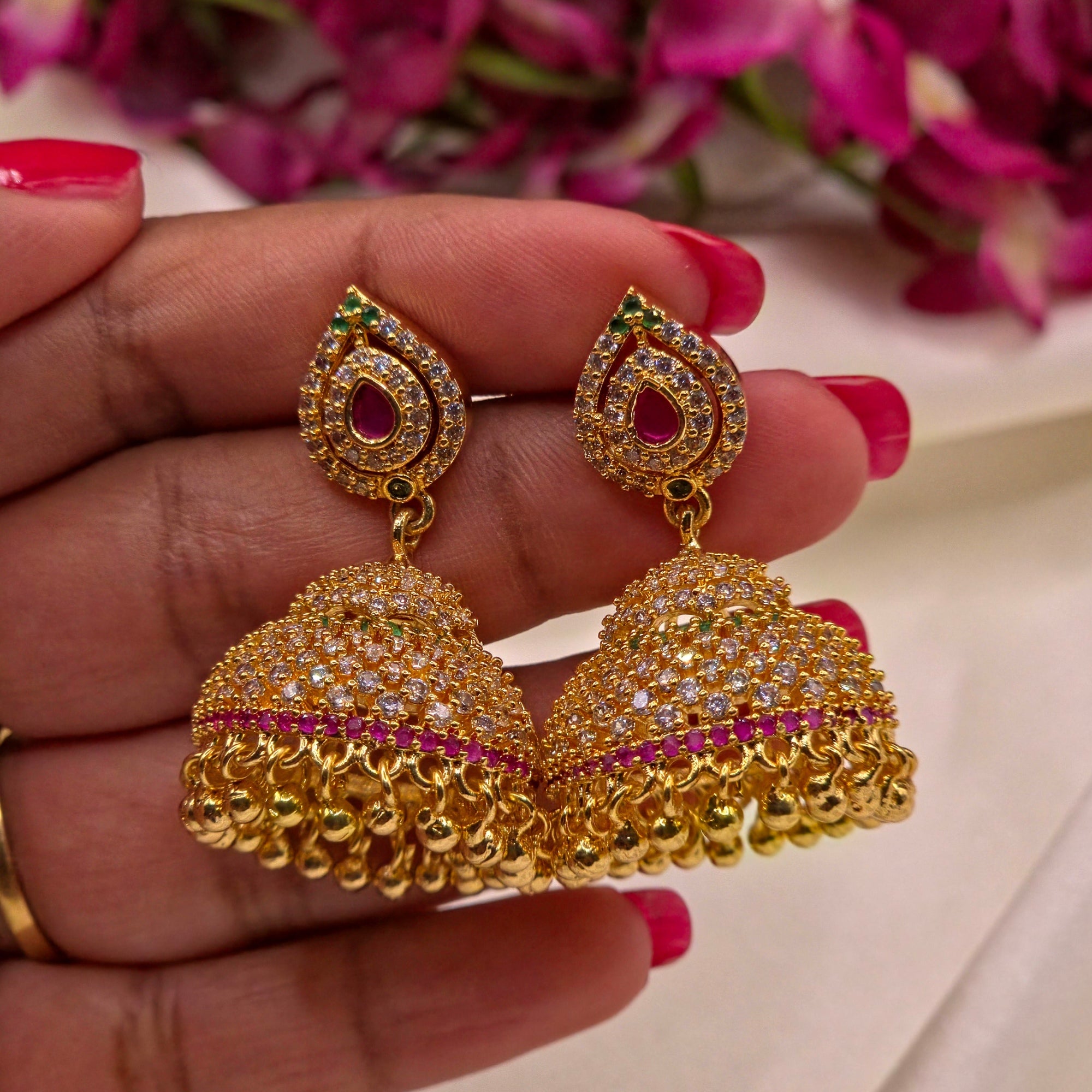 Micro Gold Plated Jhumkas 1