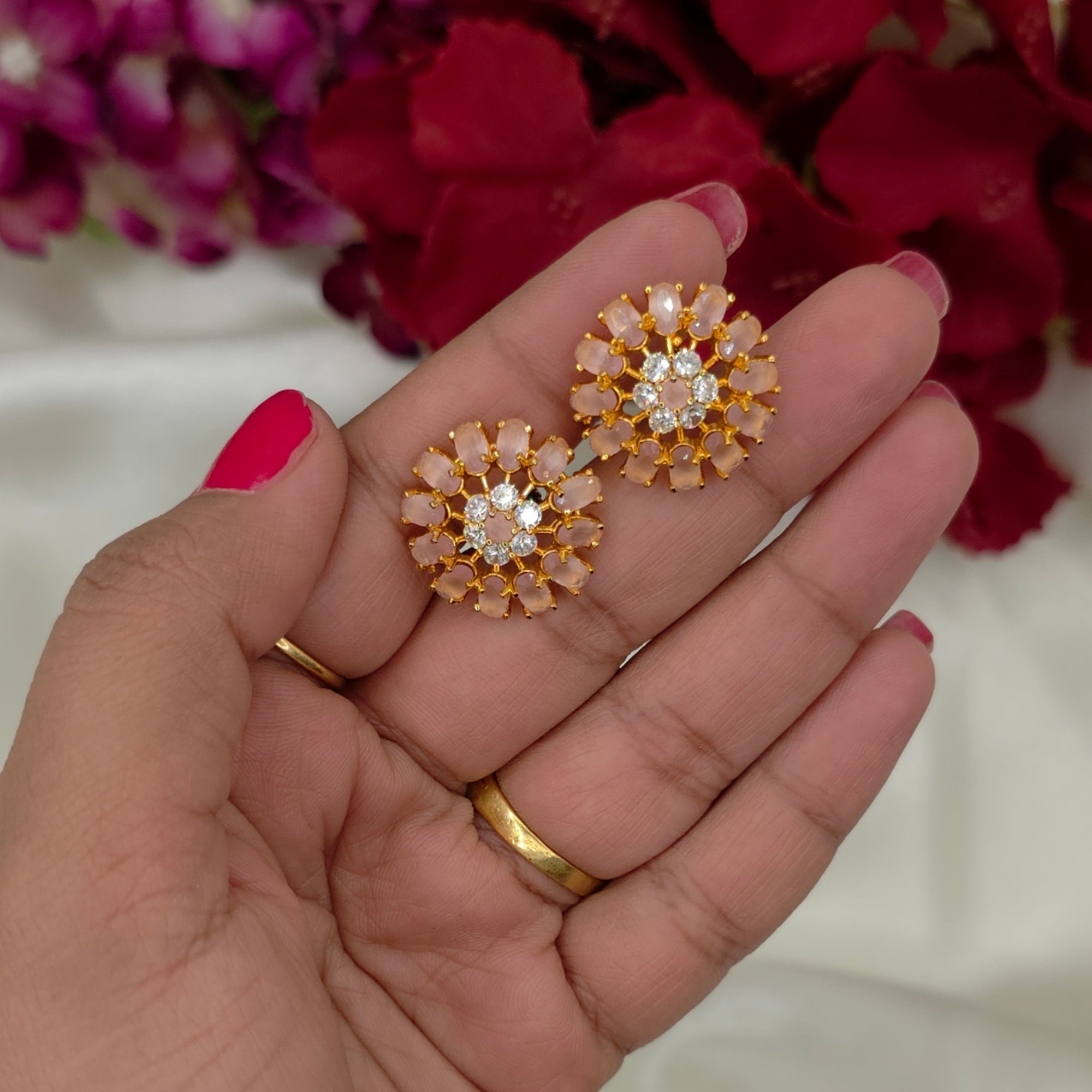 Cluster flower studs