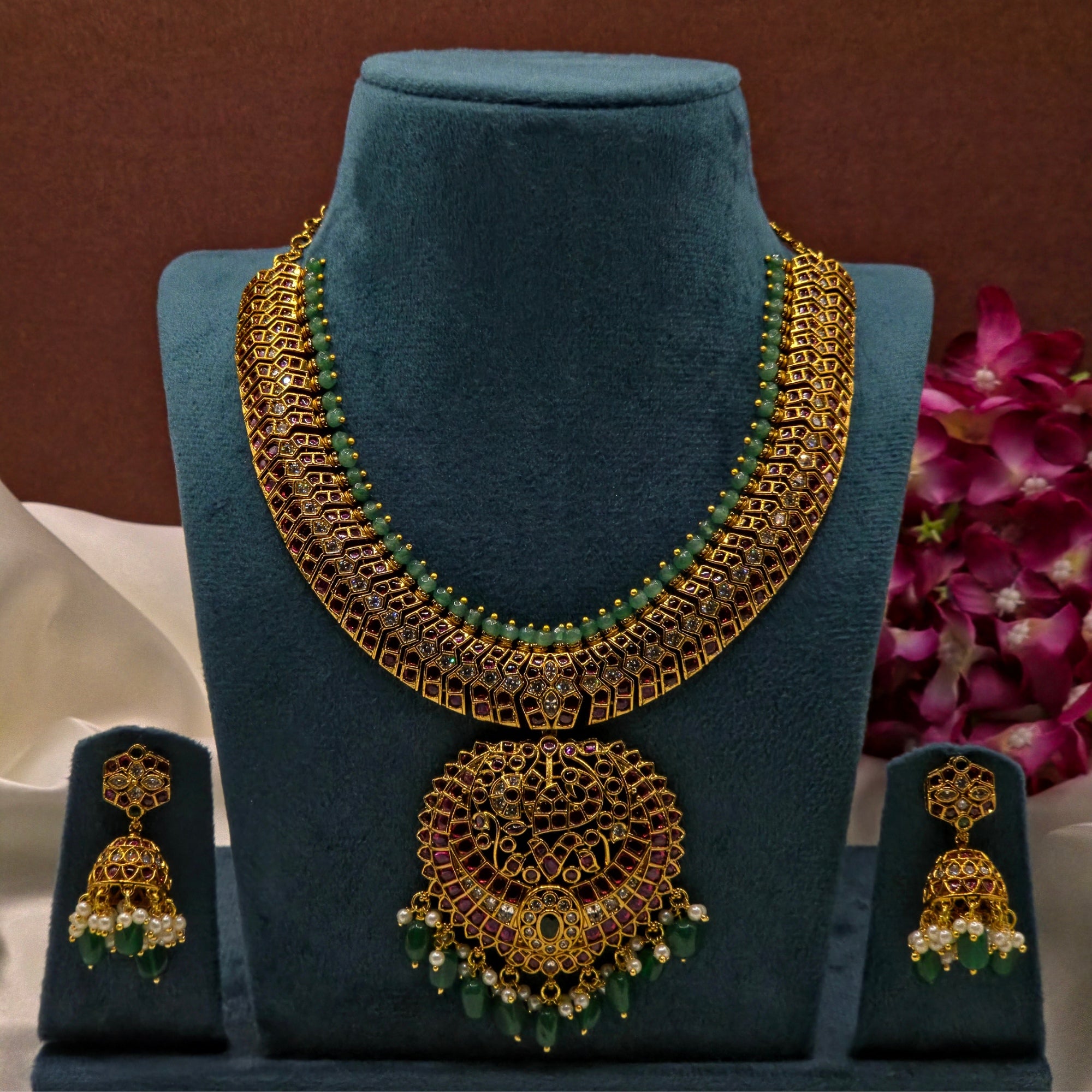 Royal Ruby Kempu Kundan Necklace