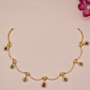 CZ Multistone Teardrop Neckpiece Set