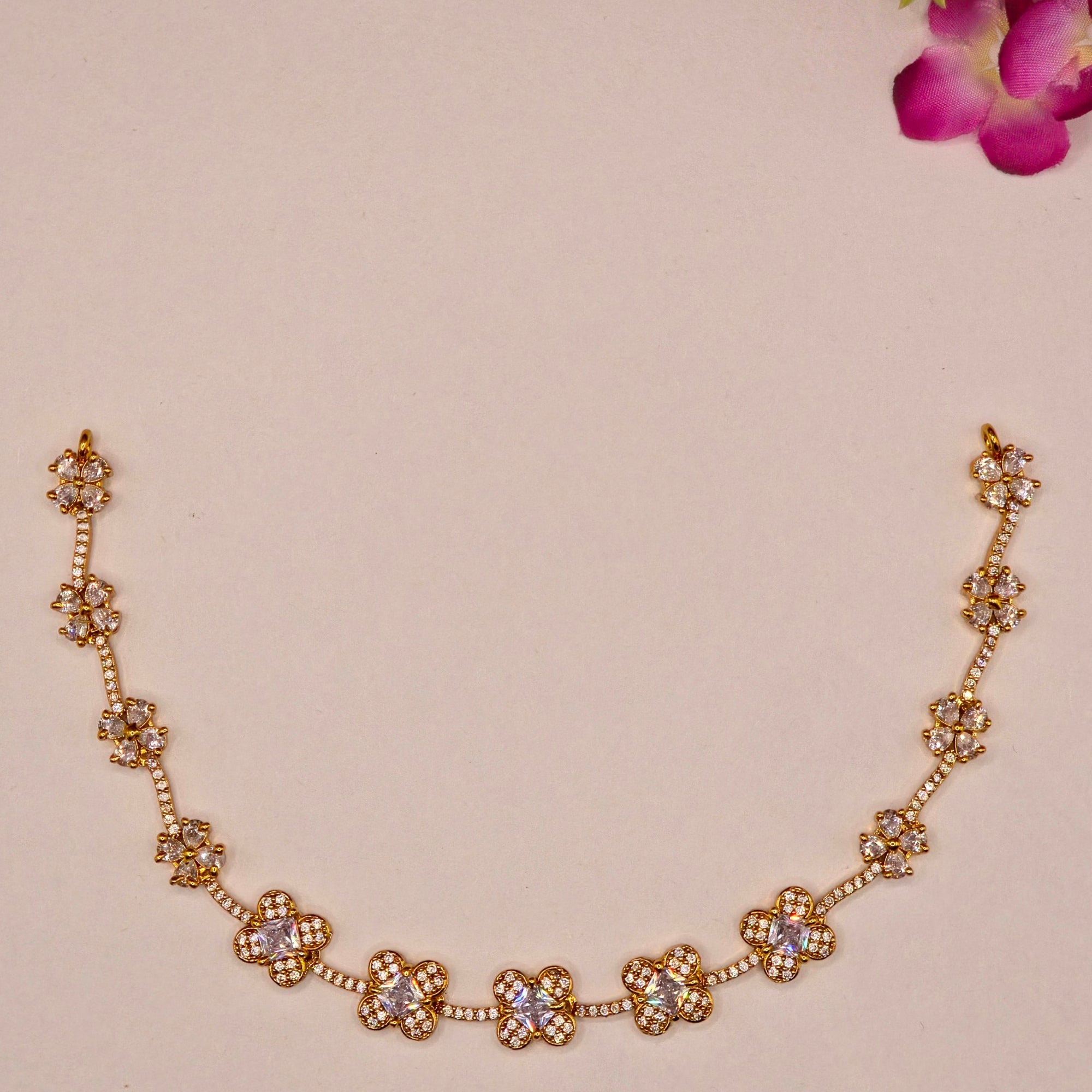Crystal Blossom Necklace Set