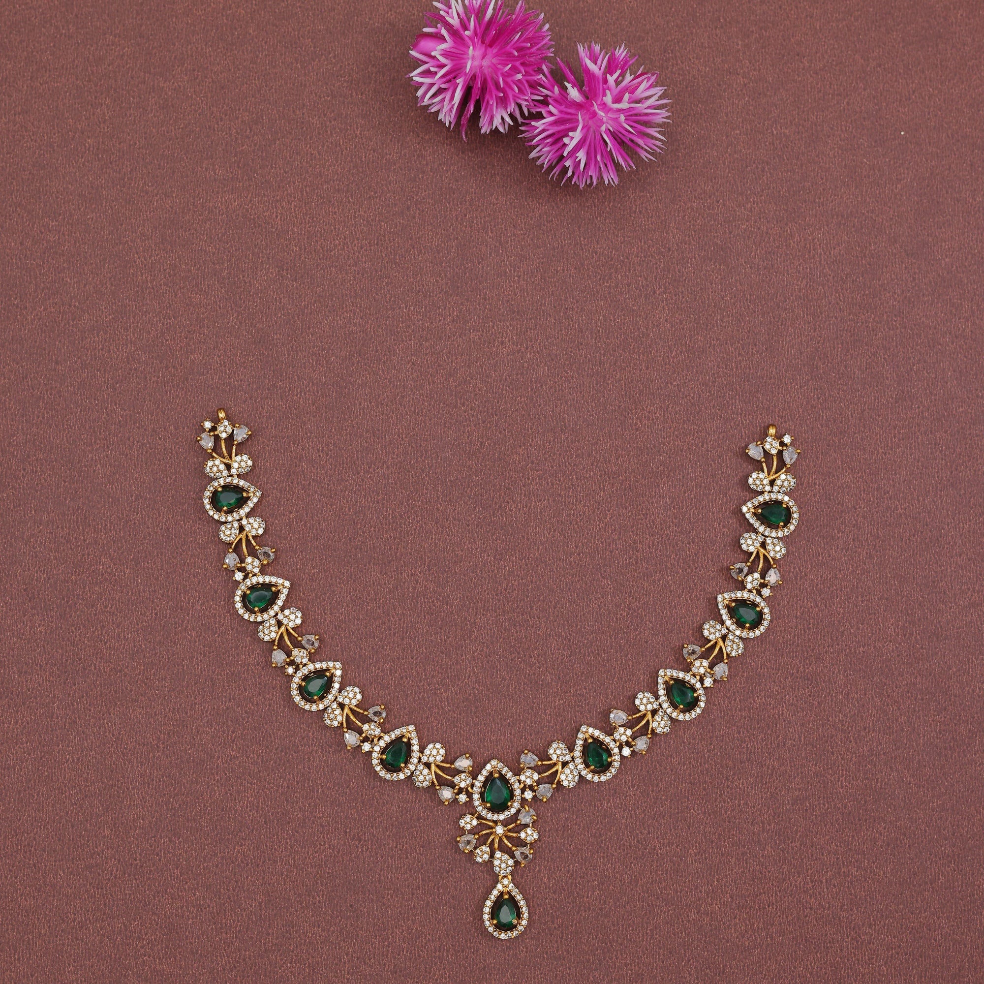 Emerald Floral AD Neckpiece