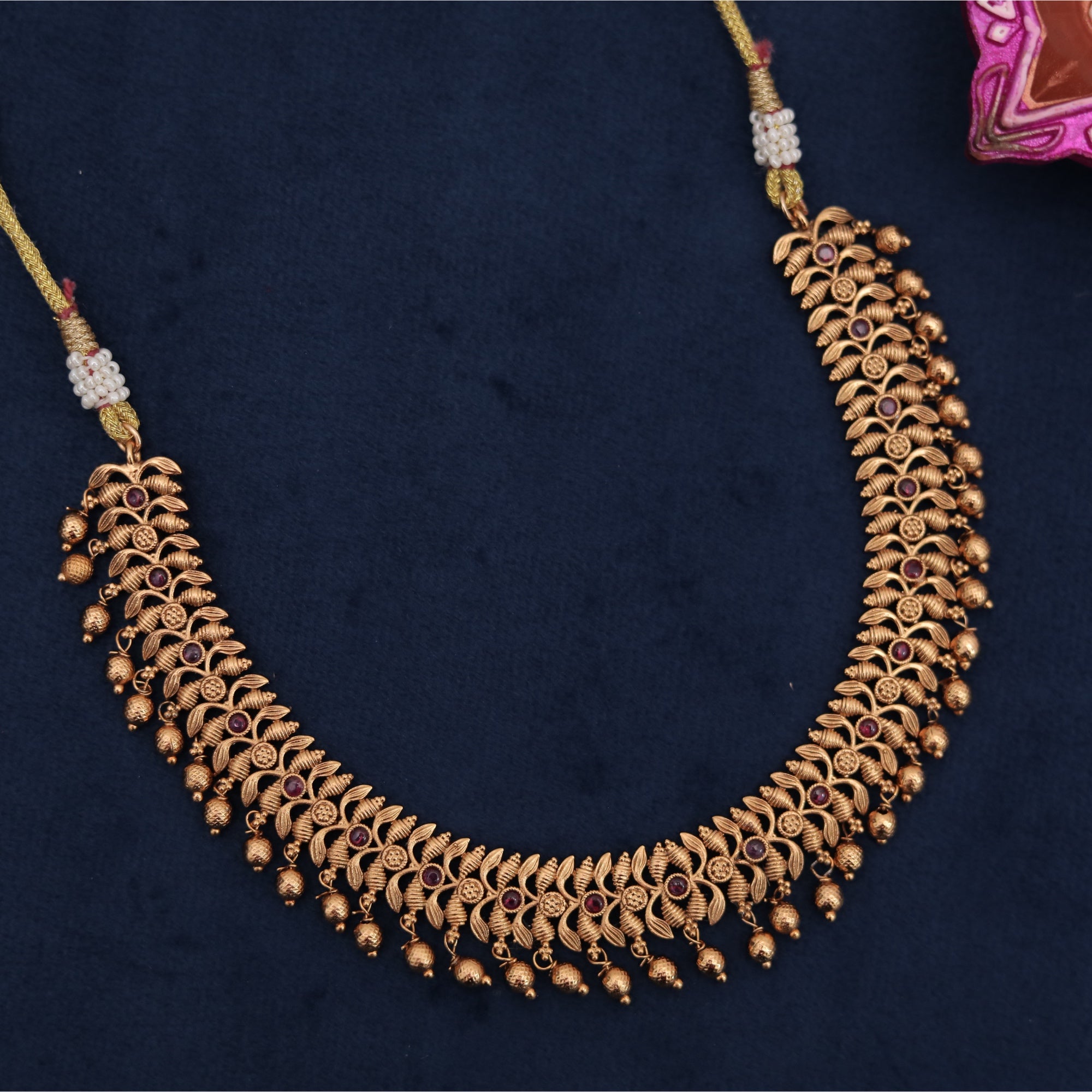 Antique Ruby Vine Necklace