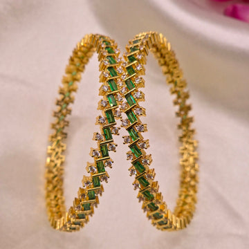 Emerald Diamond Designer Bangles