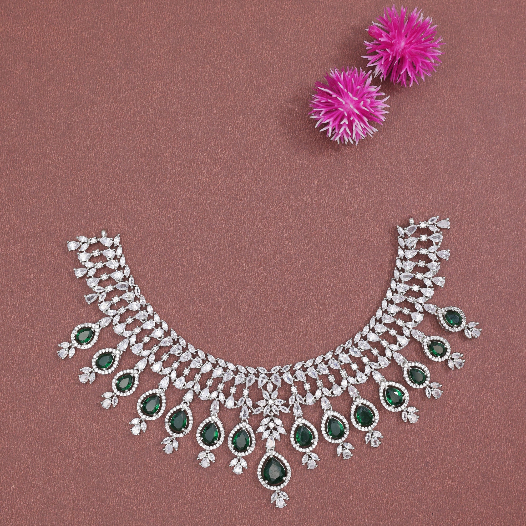 Majestic Emerald Crown Neckpiece