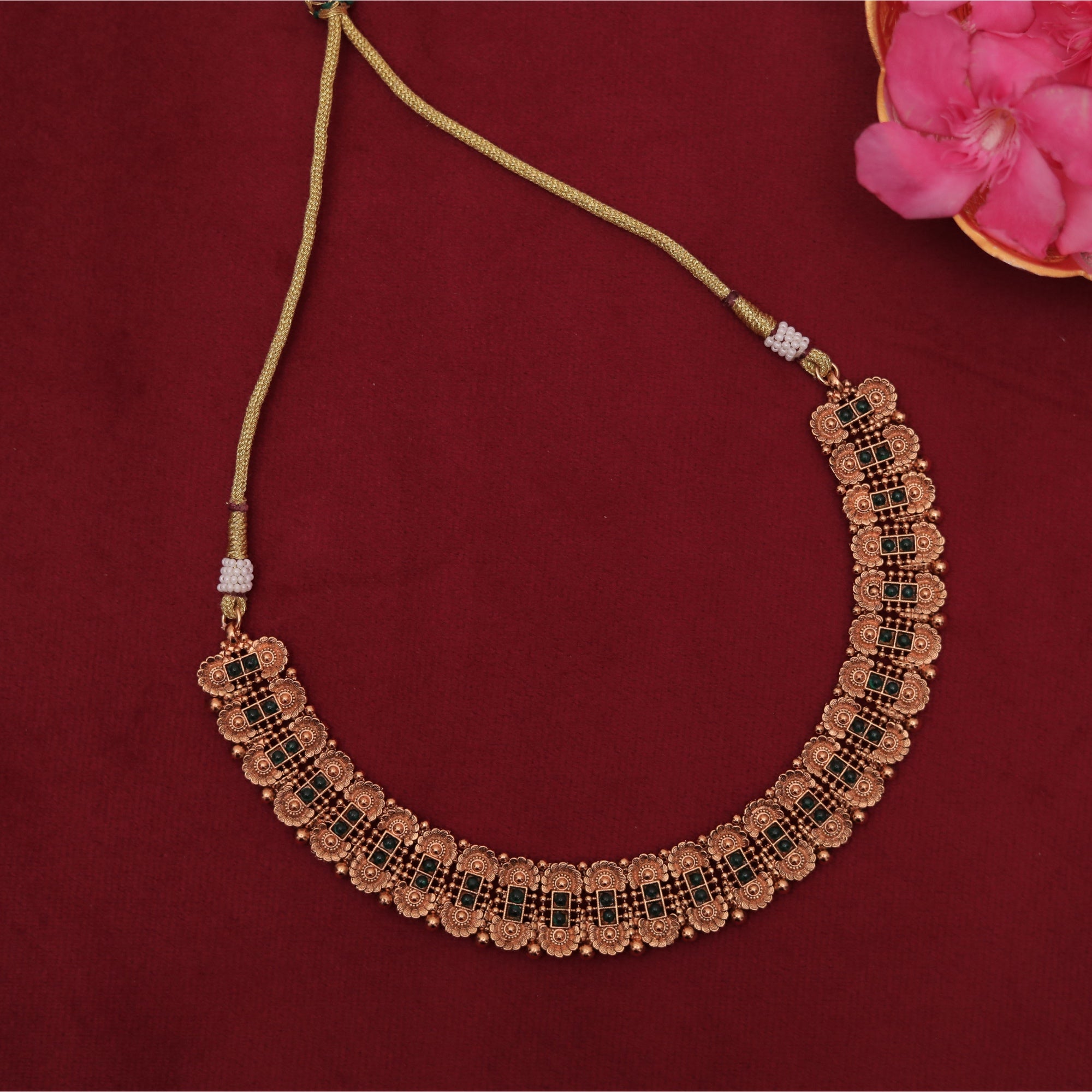 Emerald Floral Necklace