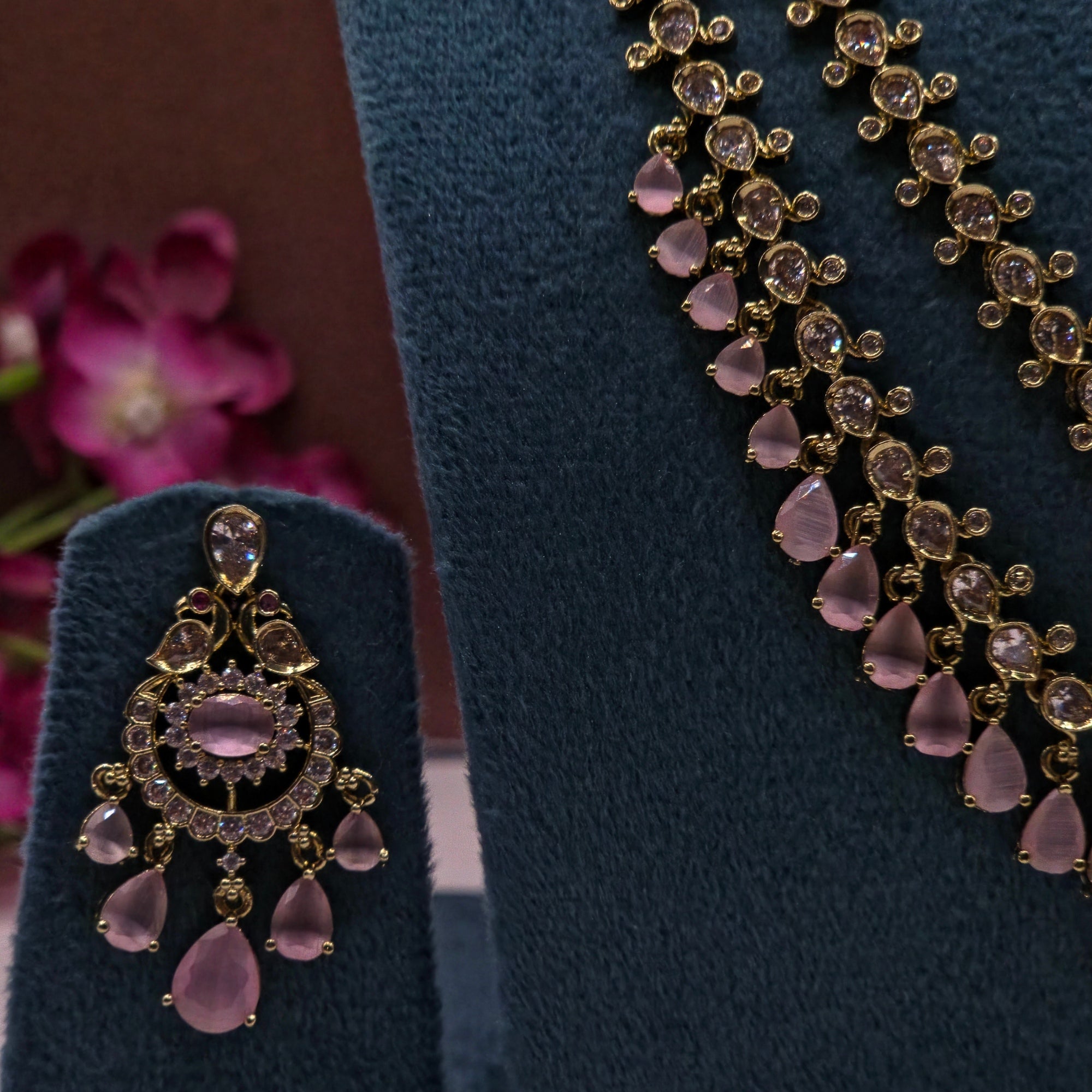 Blush Pink Victorian Layered Haram Set