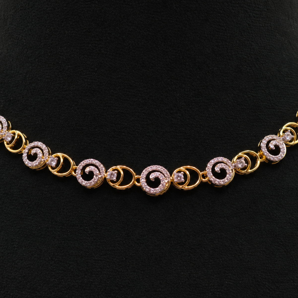 Spiral Diamond Necklace Set