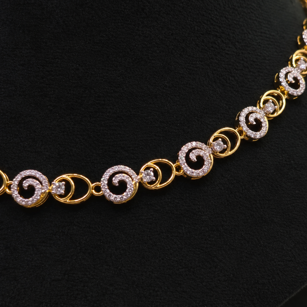 Spiral Diamond Necklace Set