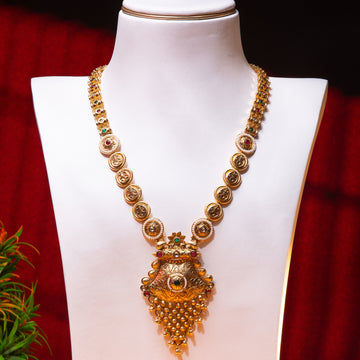 Rajwadi Antique Gold Haaram Set