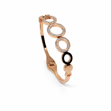 Multi Circle Crystal Rose Gold Bracelet