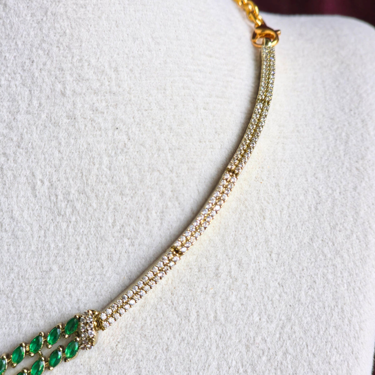 Green CZ Necklace Set