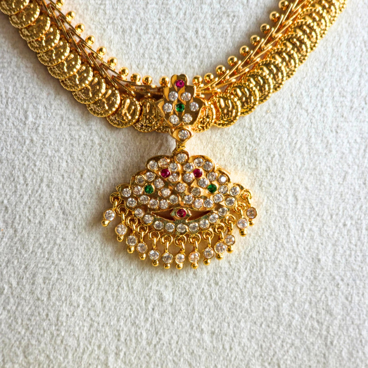 Multicolour Stone Attigai Necklace