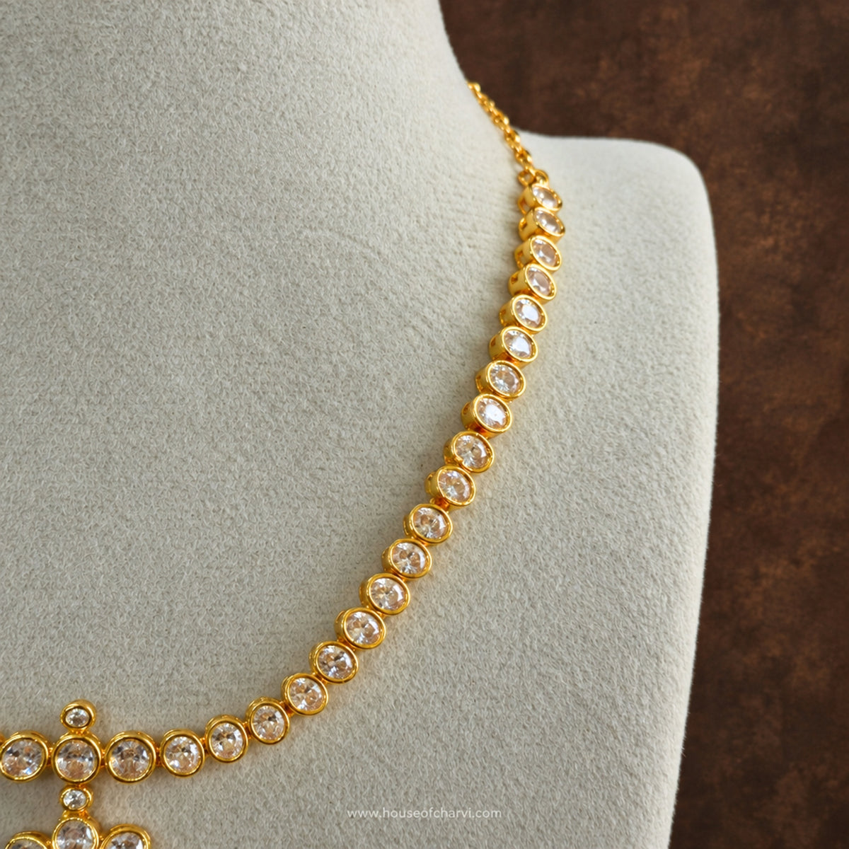Emerald Drop Kemp Stone Necklace Set