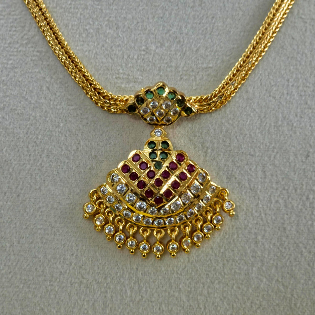 Green Ruby Pendant Necklace
