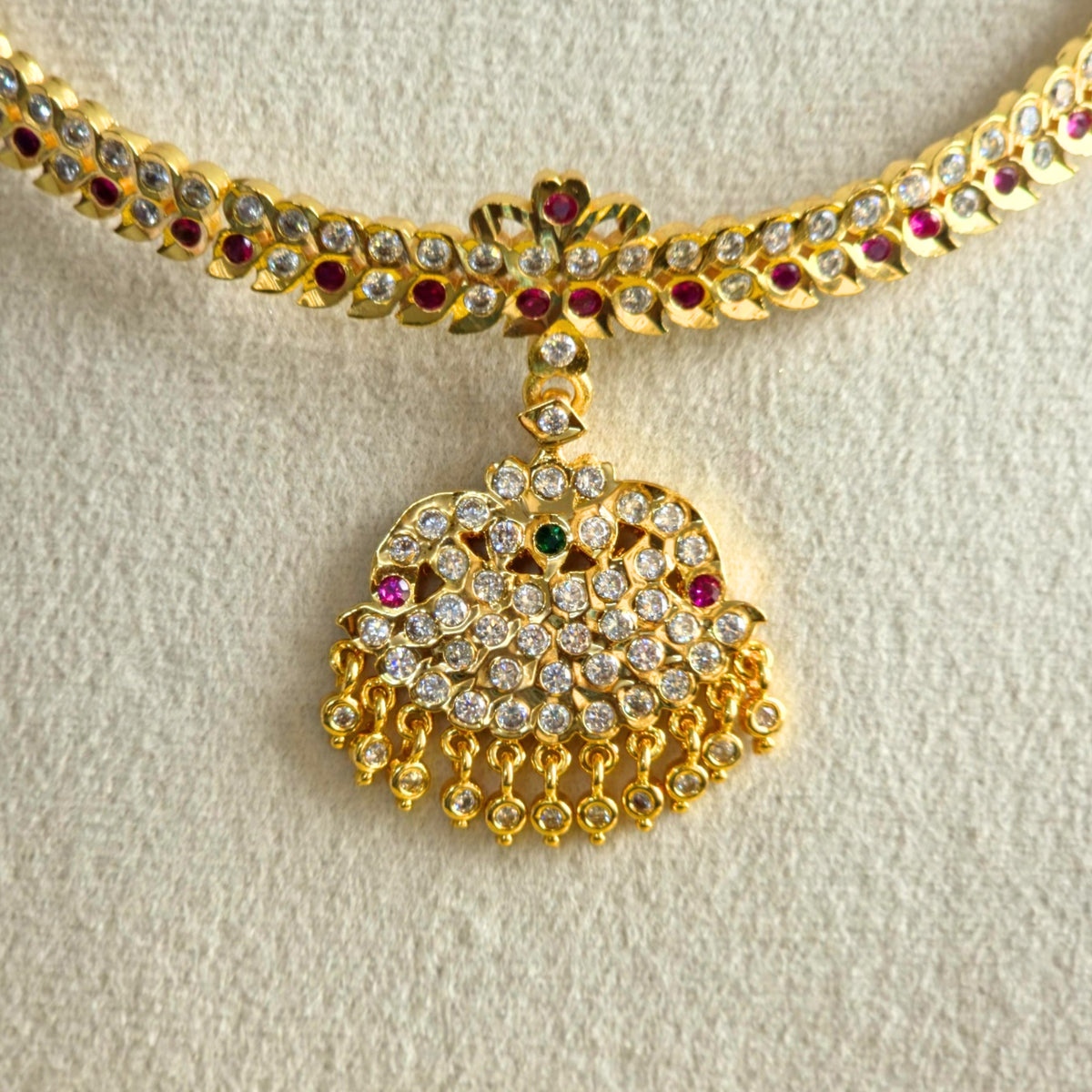 Multicolour Stone Pendant Necklace