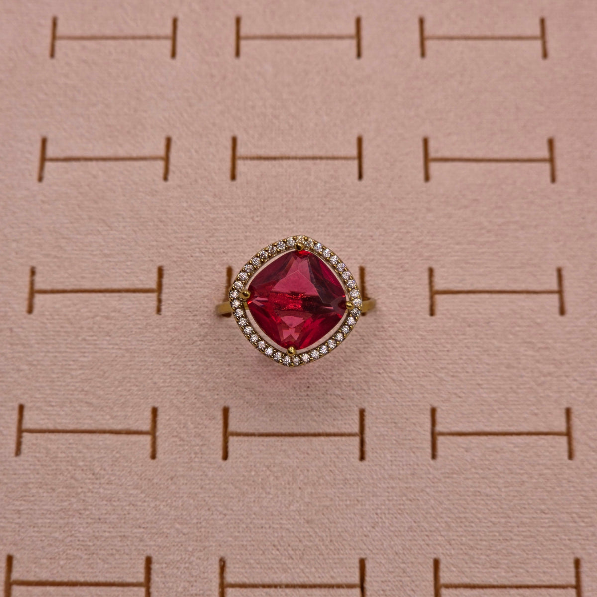 Ruby Halo Ring