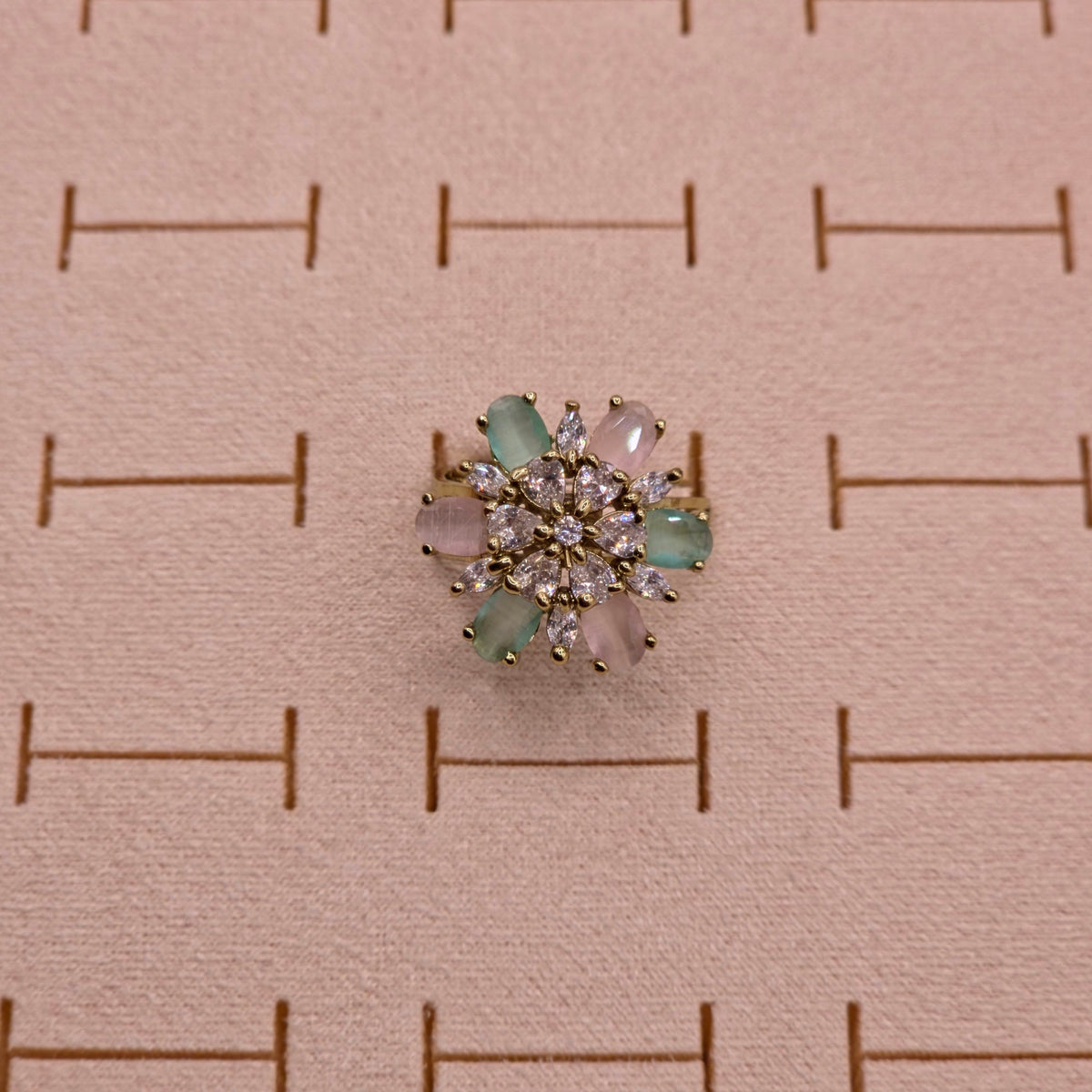 Pastel Bloom Statement Ring