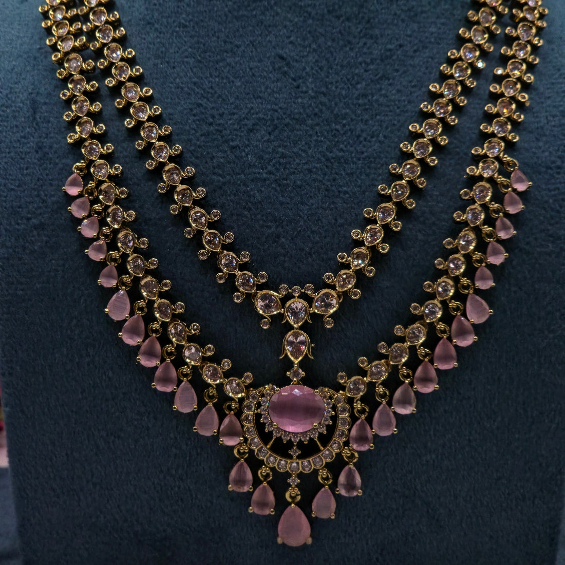 Blush Pink Victorian Layered Haram Set