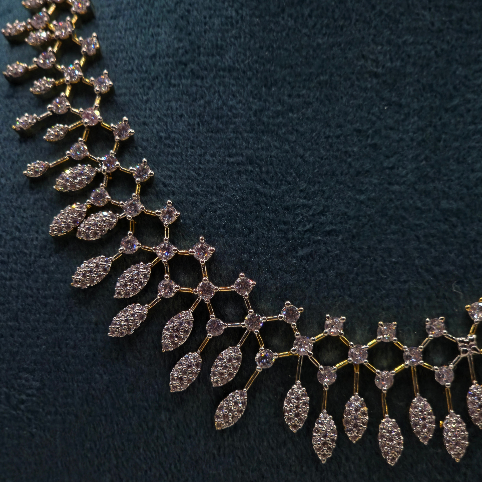 CZ Marquise Leaf Necklace Set