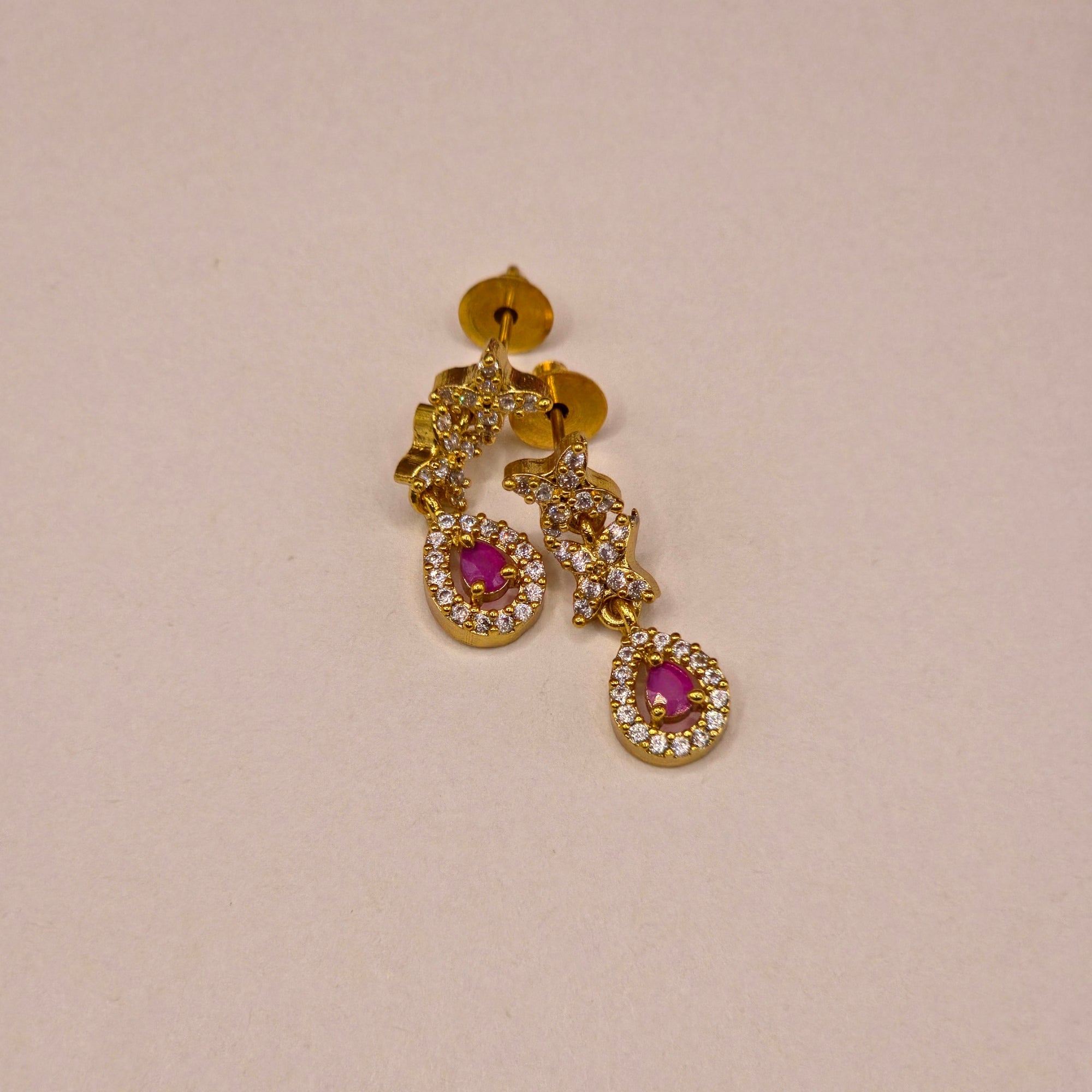 CZ Multistone Teardrop Neckpiece Set